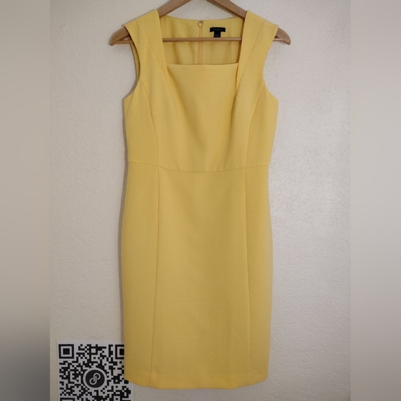 Ann Taylor Dresses & Skirts - Ann Taylor Yellow Sheath Lined Dress NWOT
